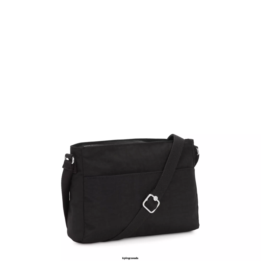 Women Crossbody Bags Kipling Black Noir New Angie Crossbody Bag FHZD168 - Image 3