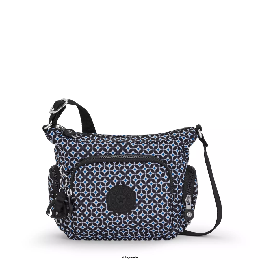 Women Crossbody Bags Kipling Blackish Tile Gabbie Mini Printed Crossbody Bag FHZD140 - Image 1