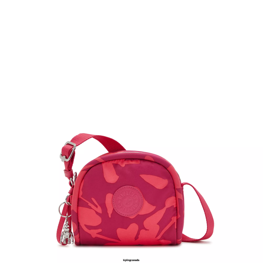 Women Crossbody Bags Kipling Coral Flowers Jesper Printed Crossbody Bag FHZD189 - Image 1