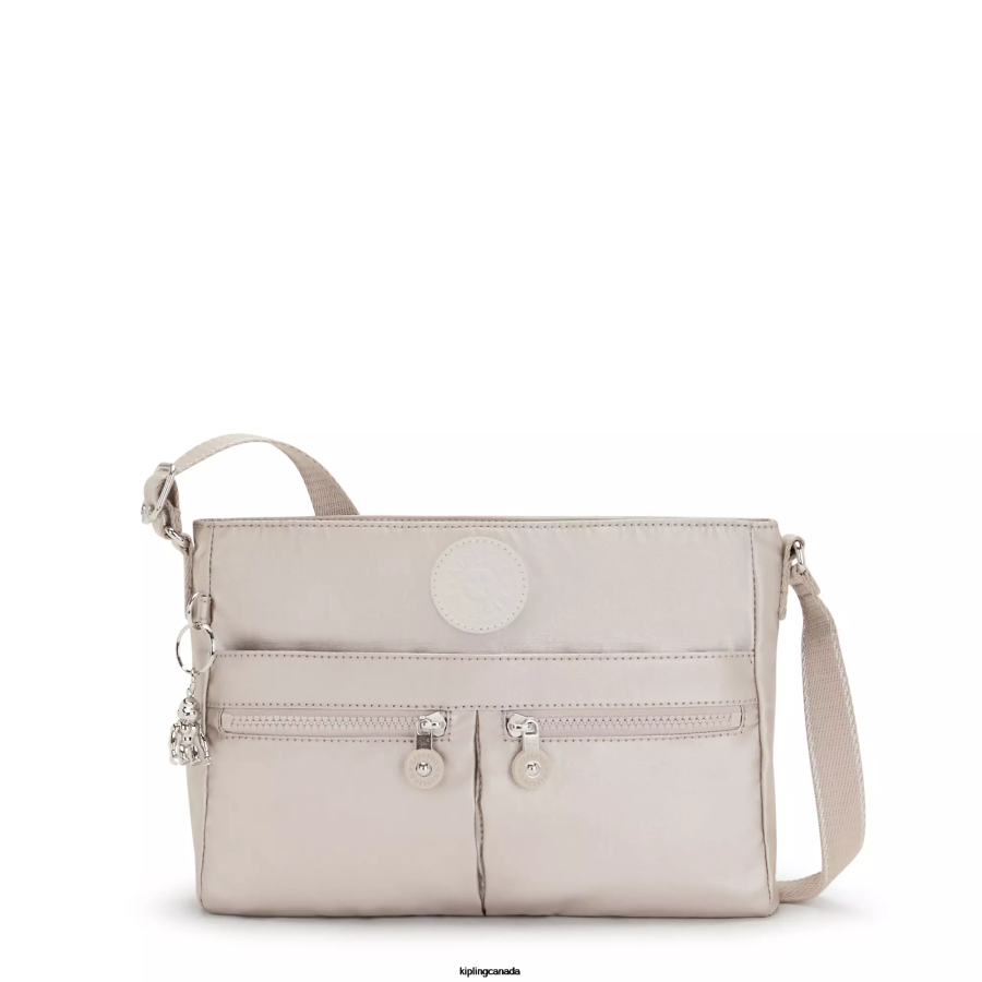 Women Crossbody Bags Kipling Metallic Glow New Angie Metallic Crossbody Bag FHZD231 - Image 1