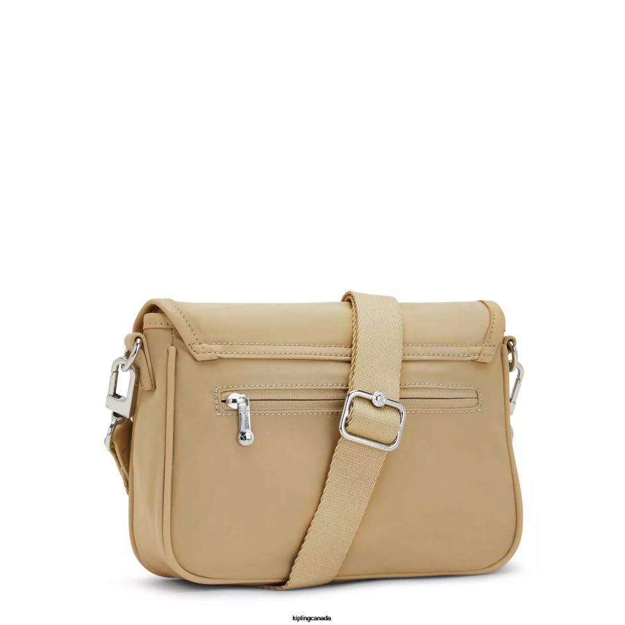 Women Crossbody Bags Kipling Natural Beige Inaki Small Crossbody Bag FHZD180 - Image 5