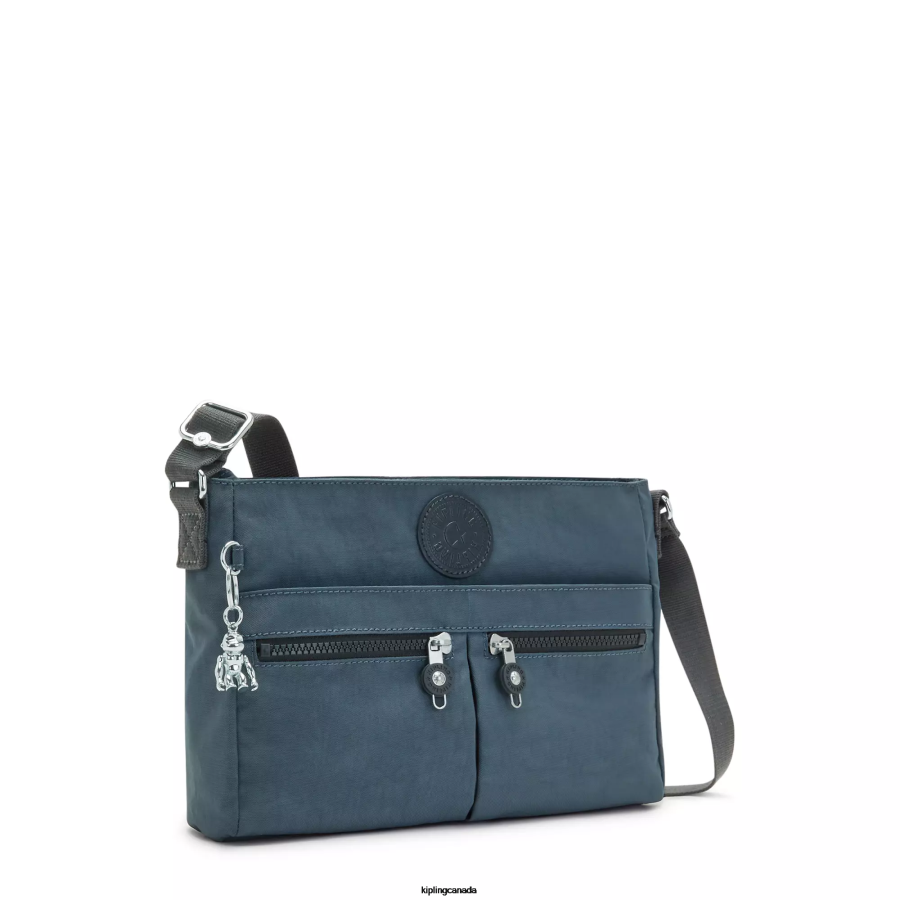 Women Crossbody Bags Kipling Nocturnal Grey New Angie Crossbody Bag FHZD166 - Image 2