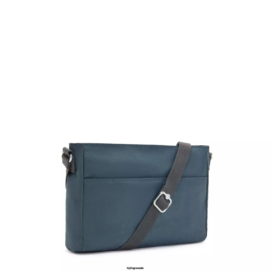 Women Crossbody Bags Kipling Nocturnal Grey New Angie Crossbody Bag FHZD166 - Image 5