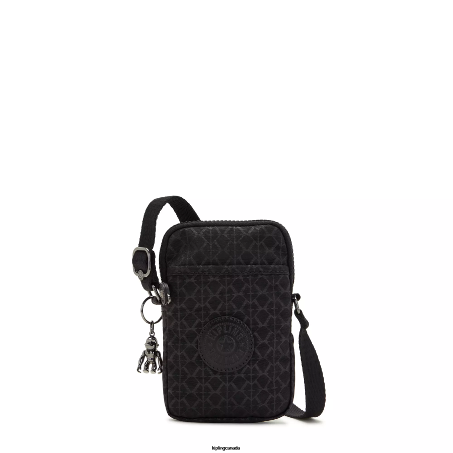 Women Crossbody Bags Kipling Signature Embossed Tally Printed Crossbody Phone Bag FHZD70 - Image 1