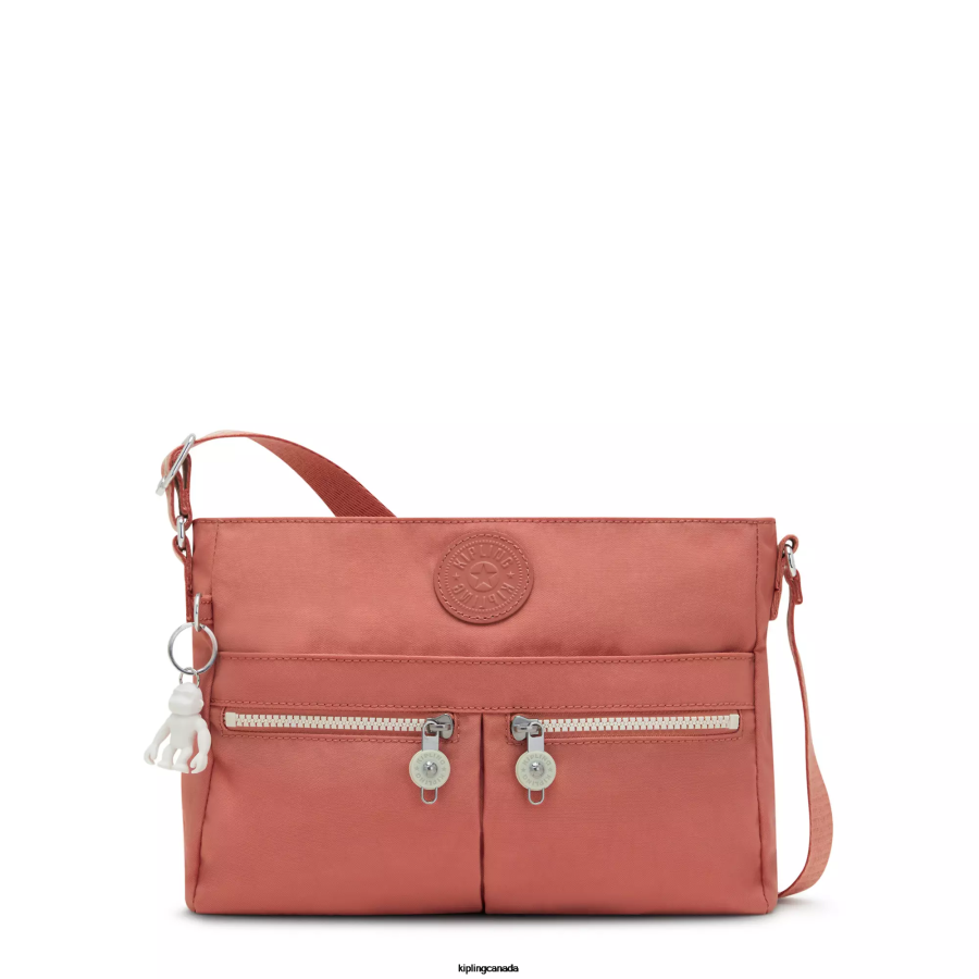 Women Crossbody Bags Kipling Vintage Pink New Angie Crossbody Bag FHZD172 - Image 1