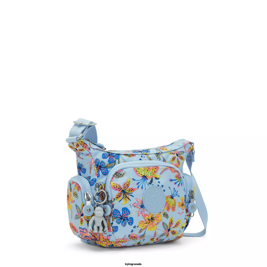 Women Crossbody Bags Kipling Wild Flowers Gabbie Mini Printed Crossbody Bag FHZD141 - Image 2