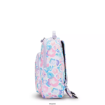 Women Fashion Backpacks Kipling Aqua Flowers Seoul Small Printed Tablet Backpack FHZD349 - Image 5