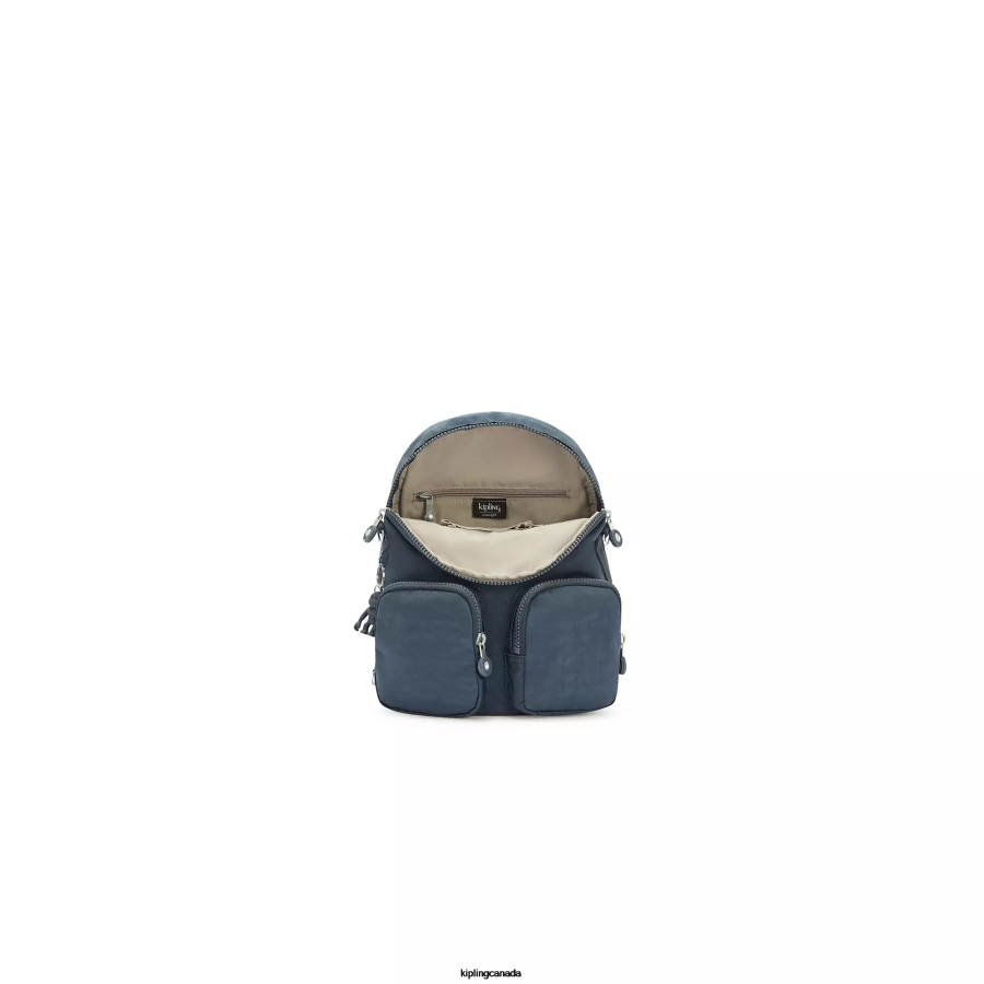 Women Fashion Backpacks Kipling Blue Bleu Firefly Up Convertible Backpack FHZD403 - Image 3