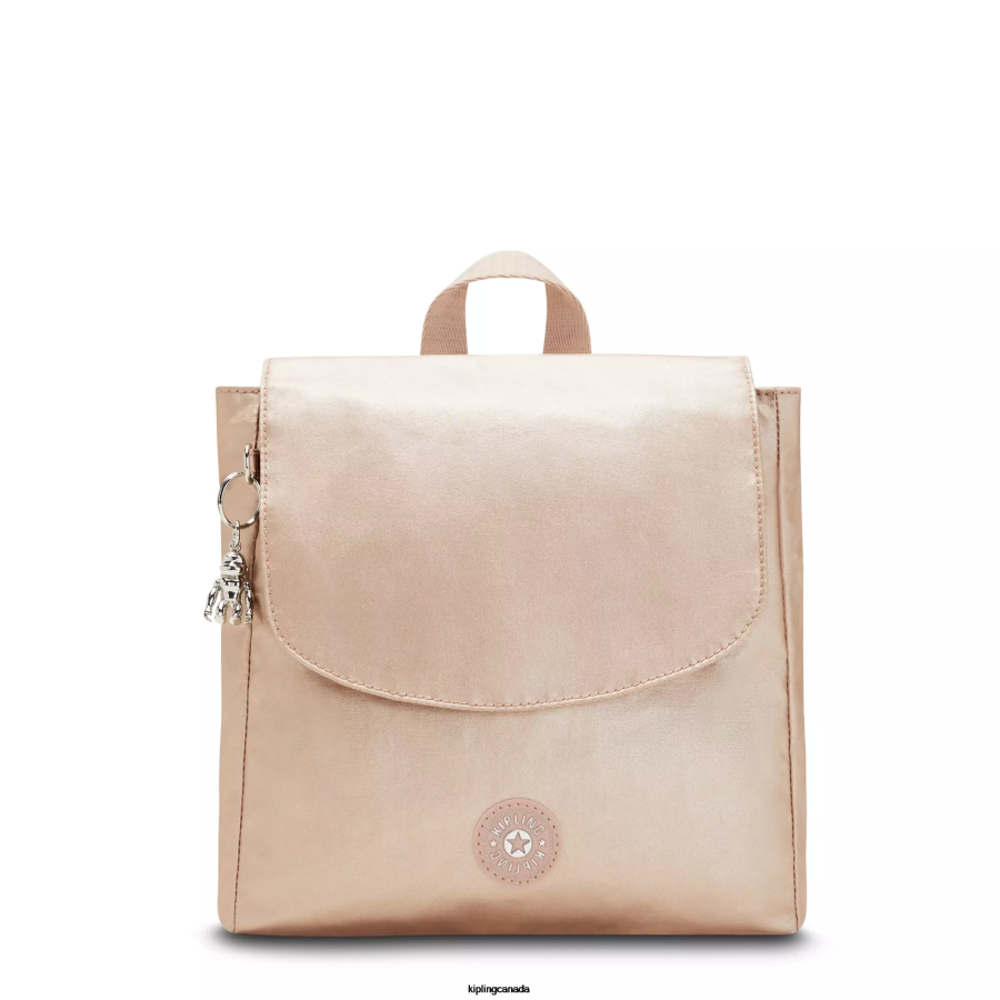 Women Fashion Backpacks Kipling Gold Charm Metallic Dannie Metallic Small Backpack FHZD391 - Image 1
