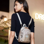 Women Fashion Backpacks Kipling Metallic Glow Delia Compact Metallic Convertible Backpack FHZD404 - Image 4