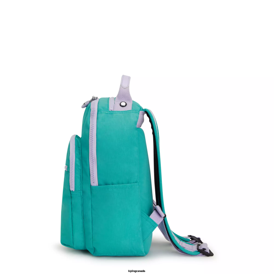 Women Fashion Backpacks Kipling Surfer Green Seoul Small Tablet Backpack FHZD342 - Image 5