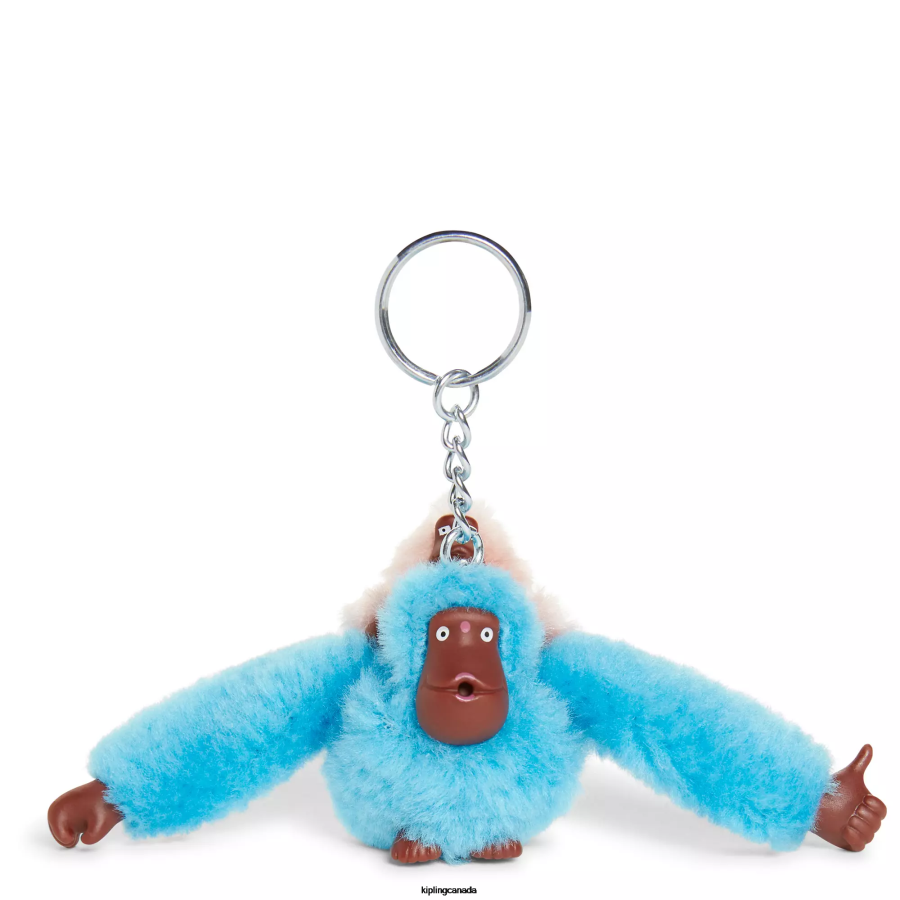 Women Keychains Kipling Sea Blue Mom And Baby Mom and Baby Sven Monkey Keychain FHZD682 - Image 1