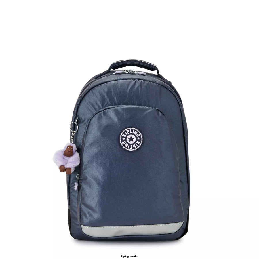 Women Laptop Backpacks Kipling Admiral Blue Class Room Metallic 17" Laptop Backpack FHZD477 - Image 1