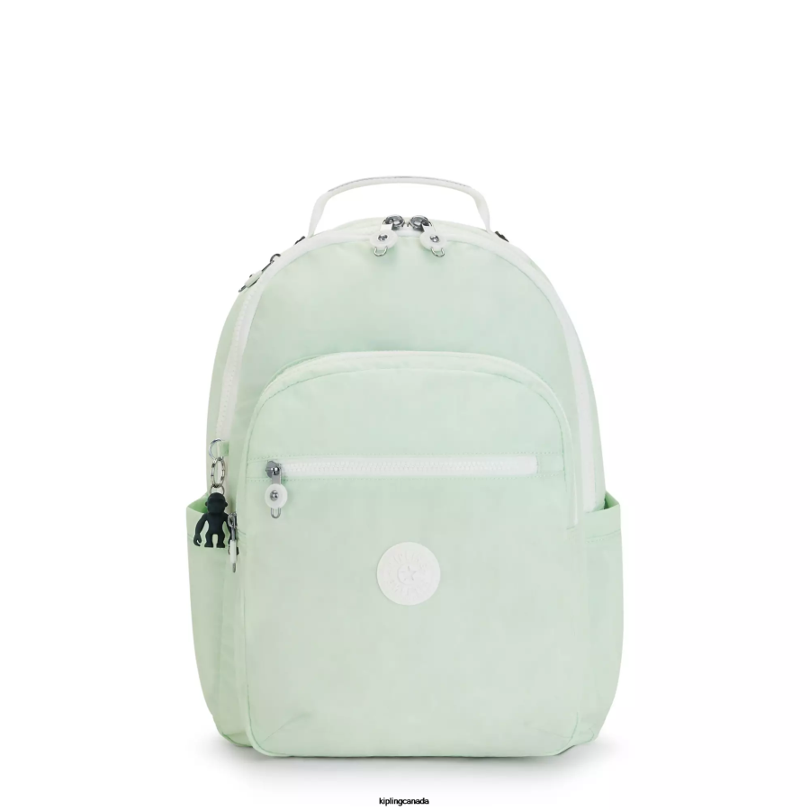 Women Laptop Backpacks Kipling Airy Green Seoul Large 15" Laptop Backpack FHZD473 - Image 1
