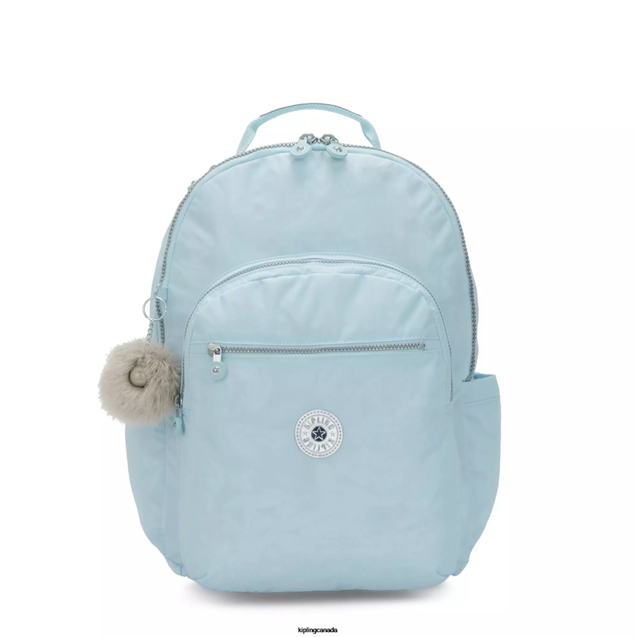 Women Laptop Backpacks Kipling Bridal Blue Seoul Extra Large 17" Laptop Backpack FHZD450 - Image 1