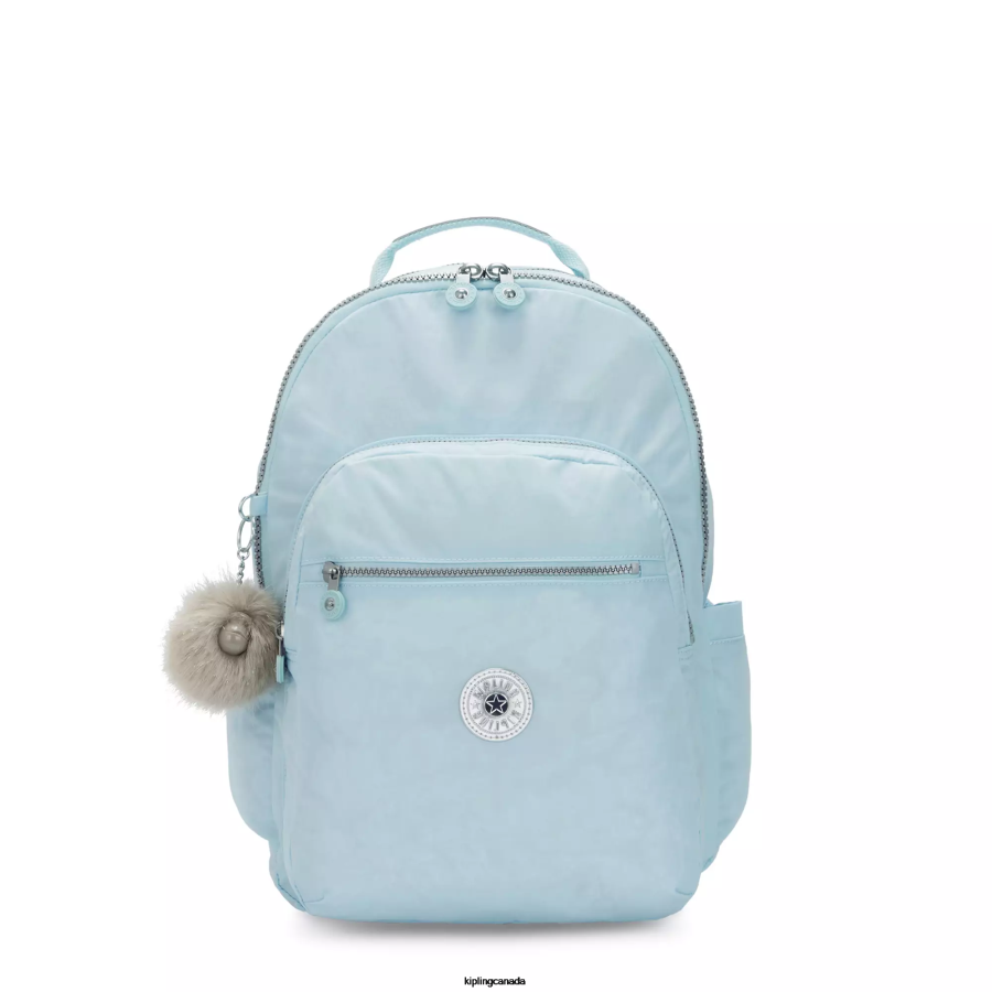Women Laptop Backpacks Kipling Bridal Blue Seoul Large 15" Laptop Backpack FHZD431 - Image 1