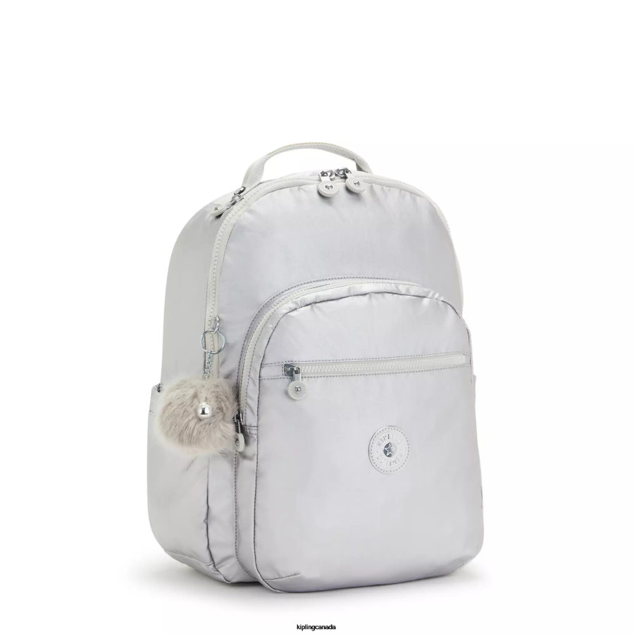 Women Laptop Backpacks Kipling Candy Metallic Seoul Large Metallic 15" Laptop Backpack FHZD458 - Image 2