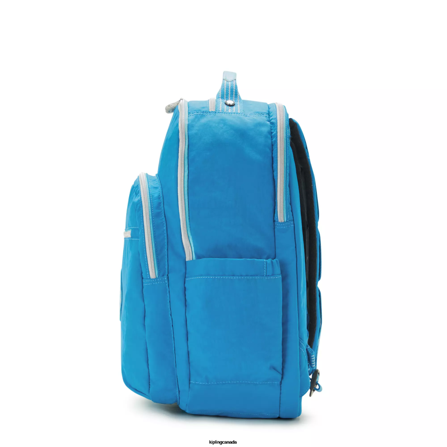 Women Laptop Backpacks Kipling Eager Blue Fun Seoul Extra Large 17" Laptop Backpack FHZD440 - Image 5