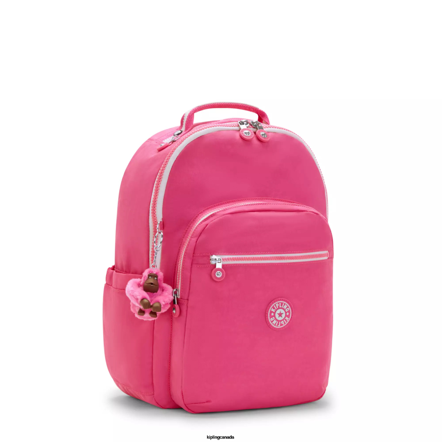 Women Laptop Backpacks Kipling Fresh Pink Seoul Large 15" Laptop Backpack FHZD428 - Image 2