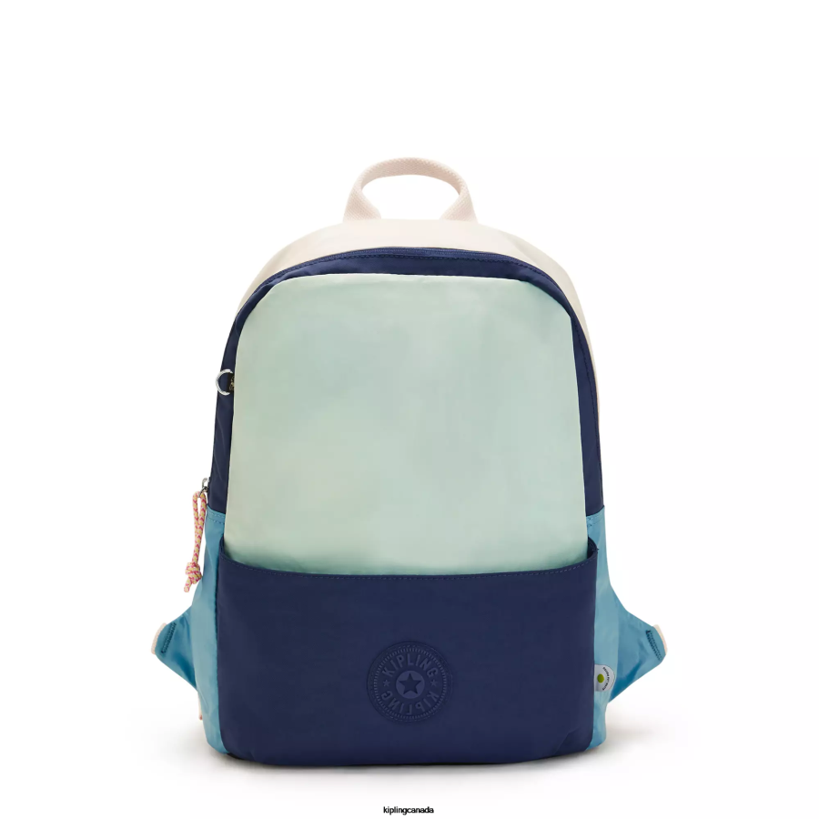 Women Laptop Backpacks Kipling Green Navy Sonnie 15" Laptop Backpack FHZD426 - Image 1