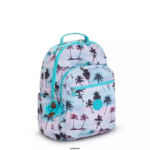 Women Laptop Backpacks Kipling Shadow Palm Print Seoul Large Printed 15" Laptop Backpack FHZD465 - Image 2