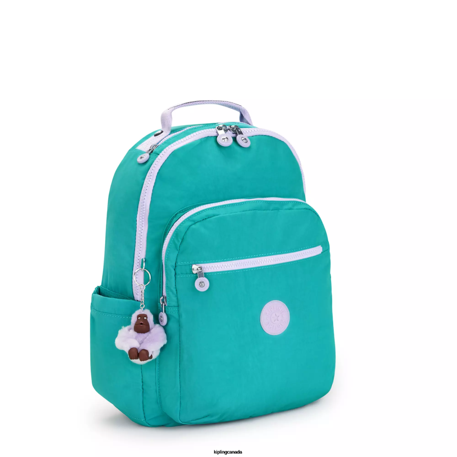 Women Laptop Backpacks Kipling Surfer Green Seoul Large 15" Laptop Backpack FHZD429 - Image 2