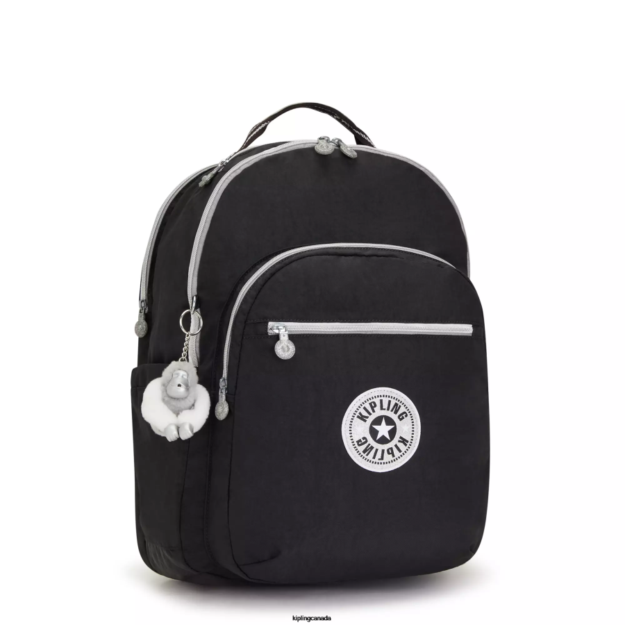 Women Laptop Backpacks Kipling True Black Fun Seoul Extra Large 17" Laptop Backpack FHZD438 - Image 2