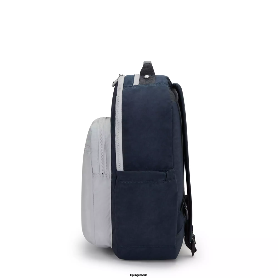 Women Laptop Backpacks Kipling True Blue Grey Seoul Large 15" Laptop Backpack FHZD430 - Image 5