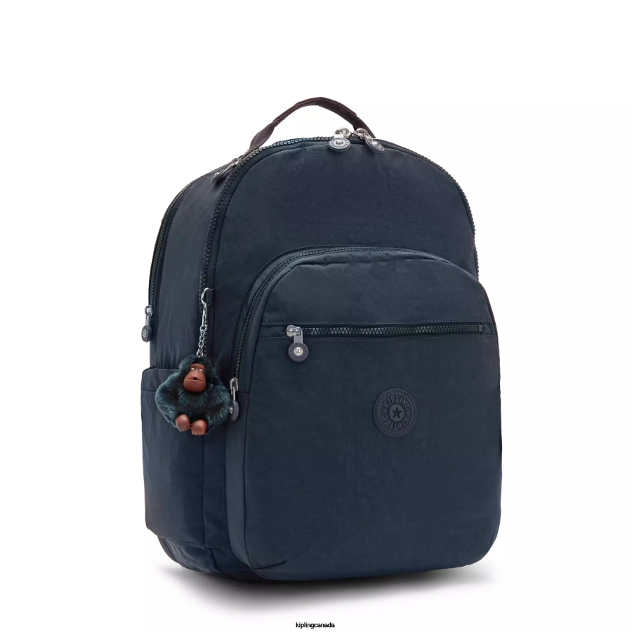 Women Laptop Backpacks Kipling True Blue Tonal Seoul Extra Large 17" Laptop Backpack FHZD487 - Image 2