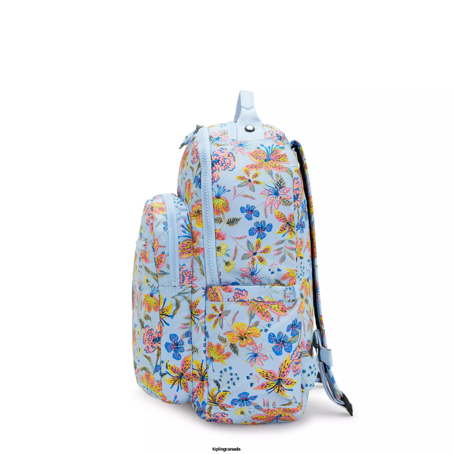 Women Laptop Backpacks Kipling Wild Flowers Seoul Large Printed 15" Laptop Backpack FHZD346 - Image 5