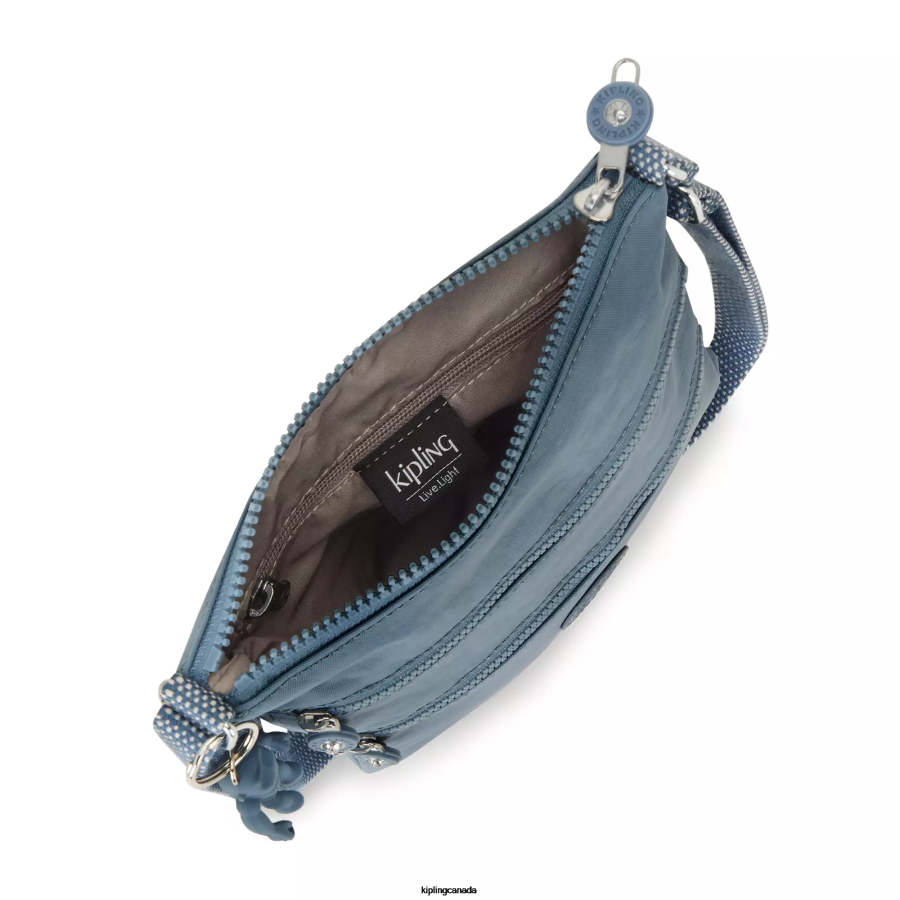 Women Mini Bags Kipling Brush Blue Keiko Crossbody Mini Bag FHZD84 - Image 3