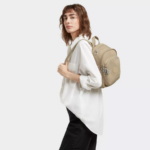Women Mini Bags Kipling Natural Beige Delia Mini Backpack FHZD368 - Image 4