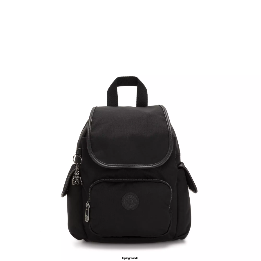 Women Mini Bags Kipling Rich Black City Pack Mini Backpack FHZD395 - Image 1