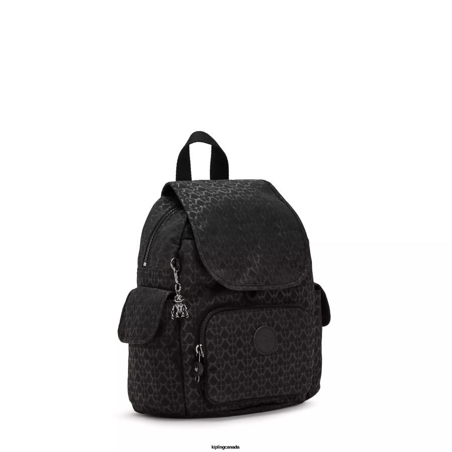 Women Mini Bags Kipling Signature Embossed City Pack Mini Printed Backpack FHZD396 - Image 2