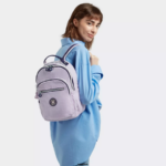 Women Monogrammable Kipling Gentle Lilac Block Seoul Small Tablet Backpack FHZD423 - Image 4