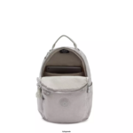 Women Monogrammable Kipling Grey Gris Seoul Small Tablet Backpack FHZD419 - Image 3