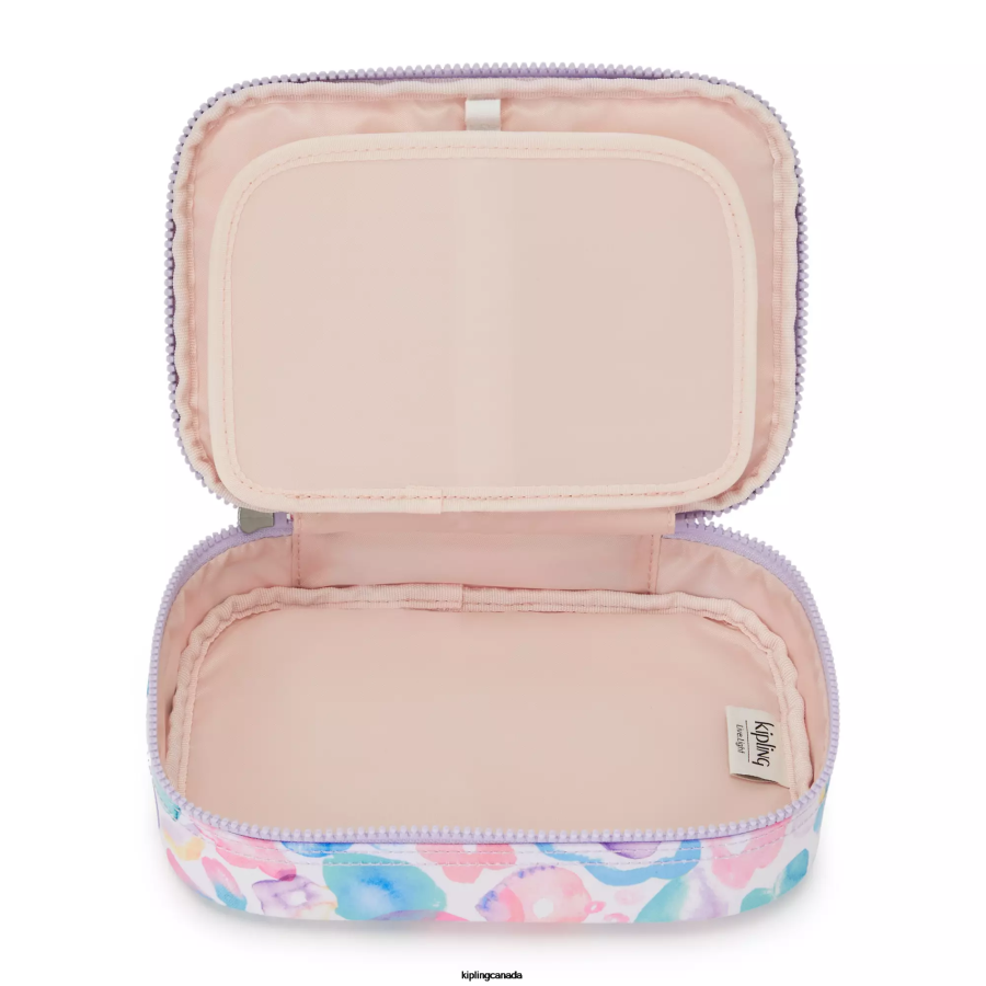 Women Pens & Pencil Cases Kipling Aqua Flowers 100 Pens Printed Case FHZD593 - Image 3