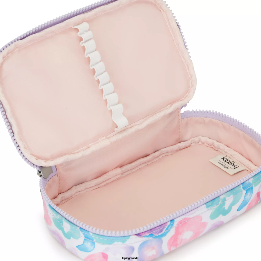 Women Pens & Pencil Cases Kipling Aqua Flowers 50 Pens Printed Case FHZD595 - Image 5