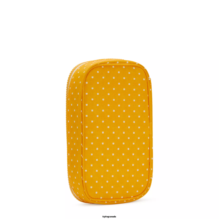 Women Pens & Pencil Cases Kipling Soft Dot Yellow 50 Pens Printed Case FHZD594 - Image 4