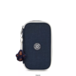Women Pens & Pencil Cases Kipling True Blue Grey 50 Pens Case FHZD598