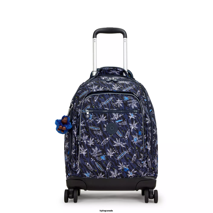 Women Rolling Backpacks Kipling Surf Sea Print New Zea 15" Printed Laptop Rolling Backpack FHZD489 - Image 1