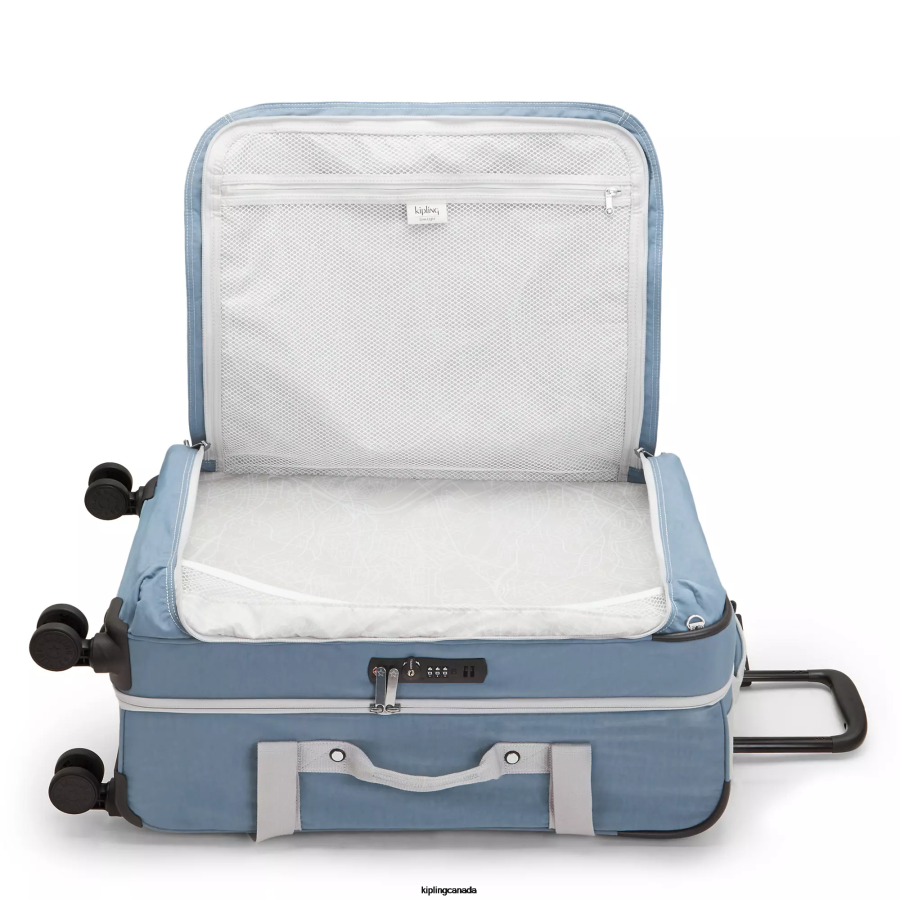 Women Rolling Luggage Kipling Brush Blue C Spontaneous Medium Rolling Luggage FHZD517 - Image 5
