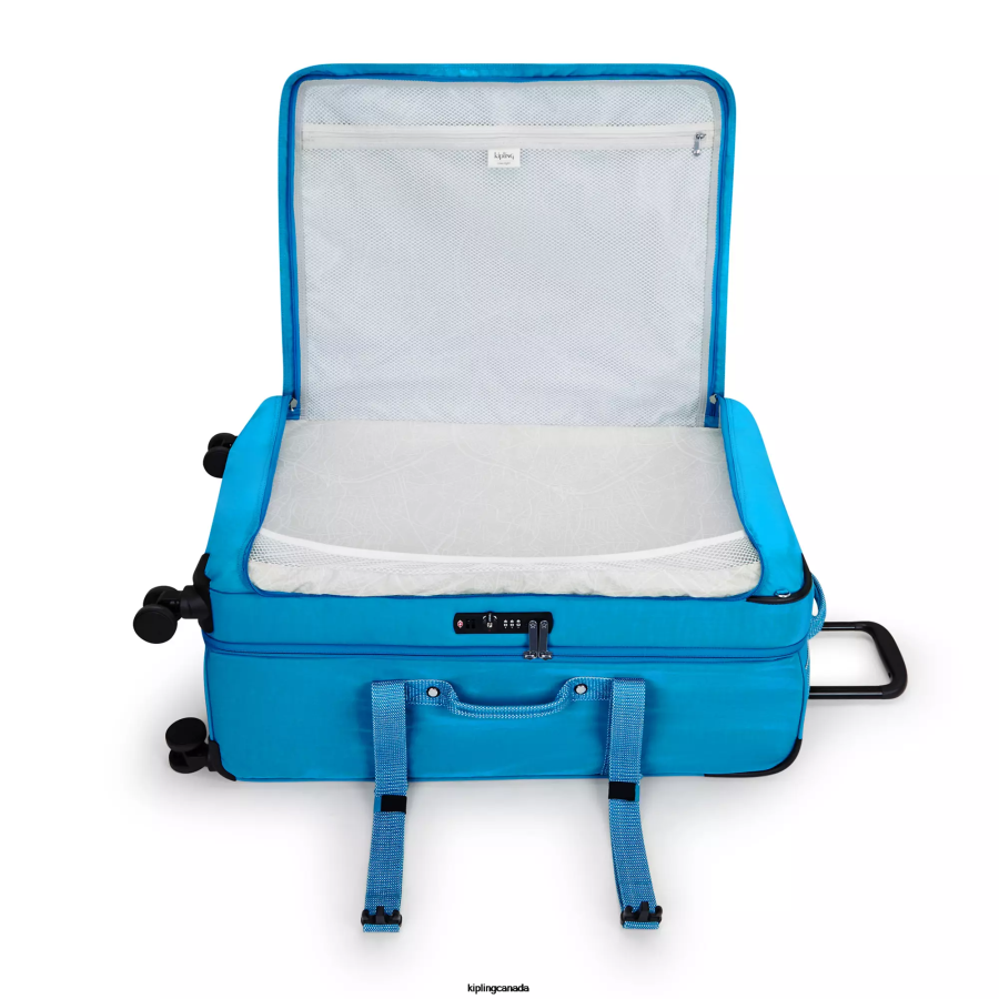 Women Rolling Luggage Kipling Eager Blue Spontaneous Large Rolling Luggage FHZD519 - Image 5