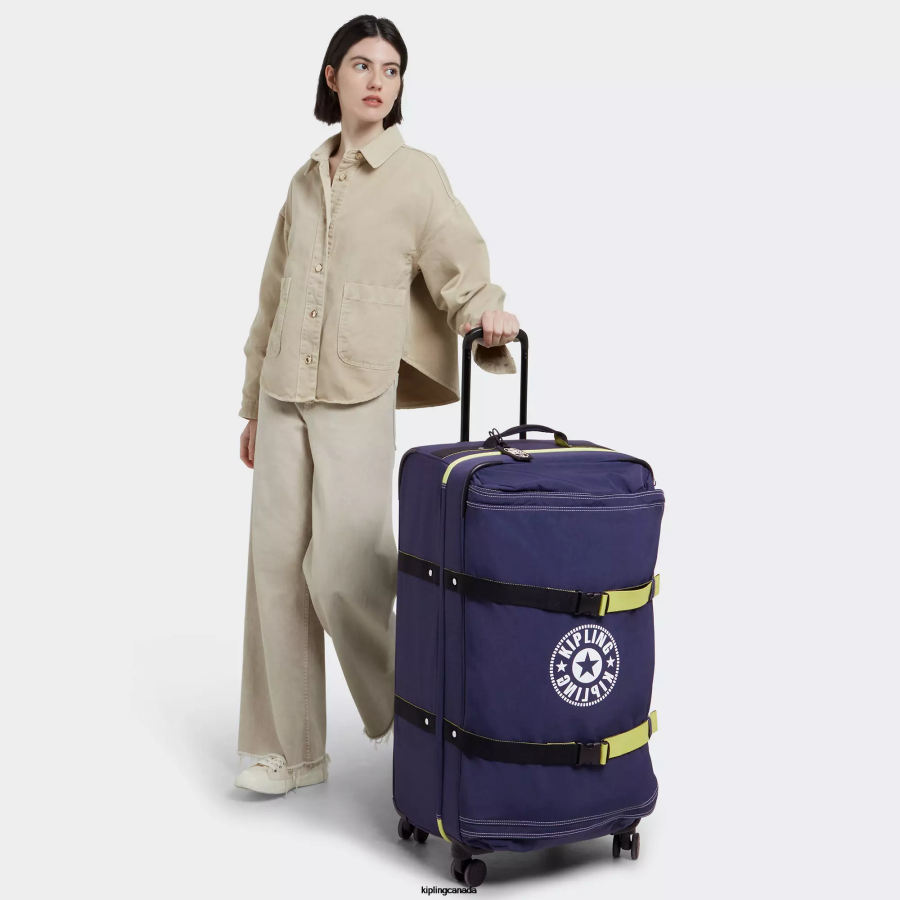 Women Rolling Luggage Kipling Ultimate Navy Spontaneous Large Rolling Luggage FHZD520 - Image 4