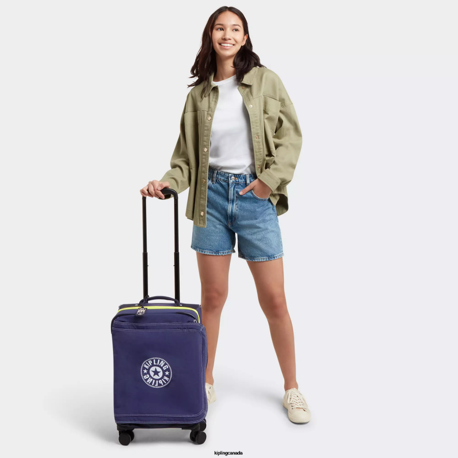 Women Rolling Luggage Kipling Ultimate Navy Spontaneous Small Rolling Luggage FHZD506 - Image 4