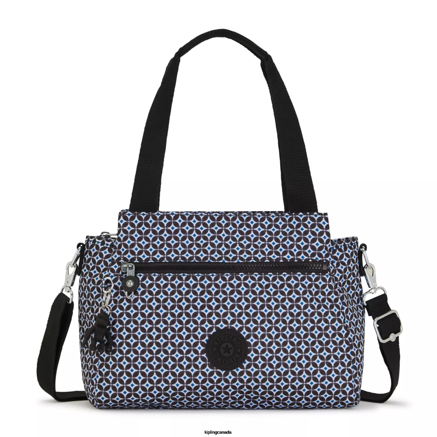 Women Shoulder Bags Kipling Blackish Tile Elysia Printed Shoulder Bag FHZD239 - Image 1