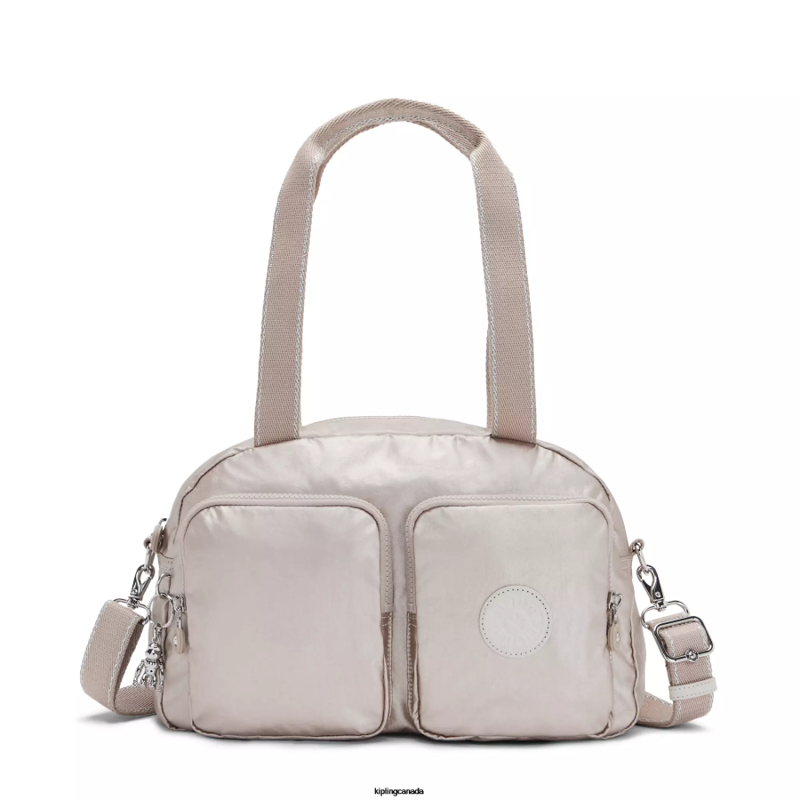 Women Shoulder Bags Kipling Metallic Glow Cool Defea Metallic Shoulder Bag FHZD207 - Image 1