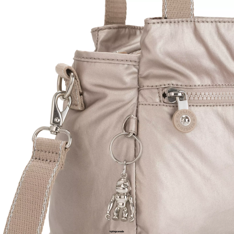 Women Shoulder Bags Kipling Metallic Glow Elysia Metallic Shoulder Bag FHZD204 - Image 5