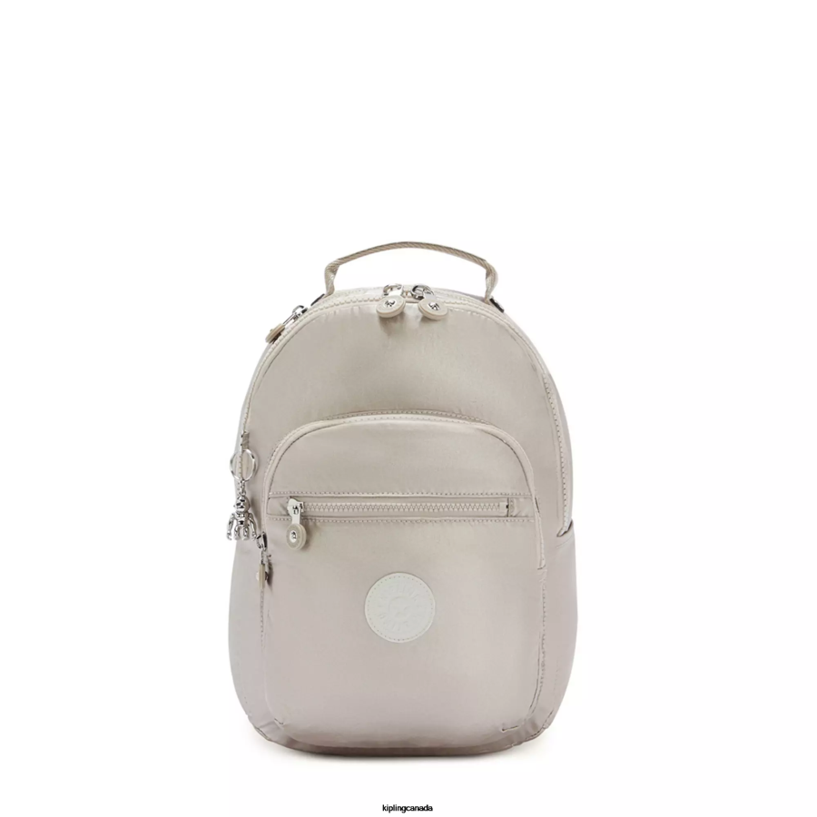 Women Small Backpacks Kipling Metallic Glow Seoul Small Metallic Tablet Backpack FHZD418 - Image 1