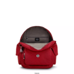 Women Small Backpacks Kipling Signature Red City Pack Small Backpack FHZD357 - Image 3